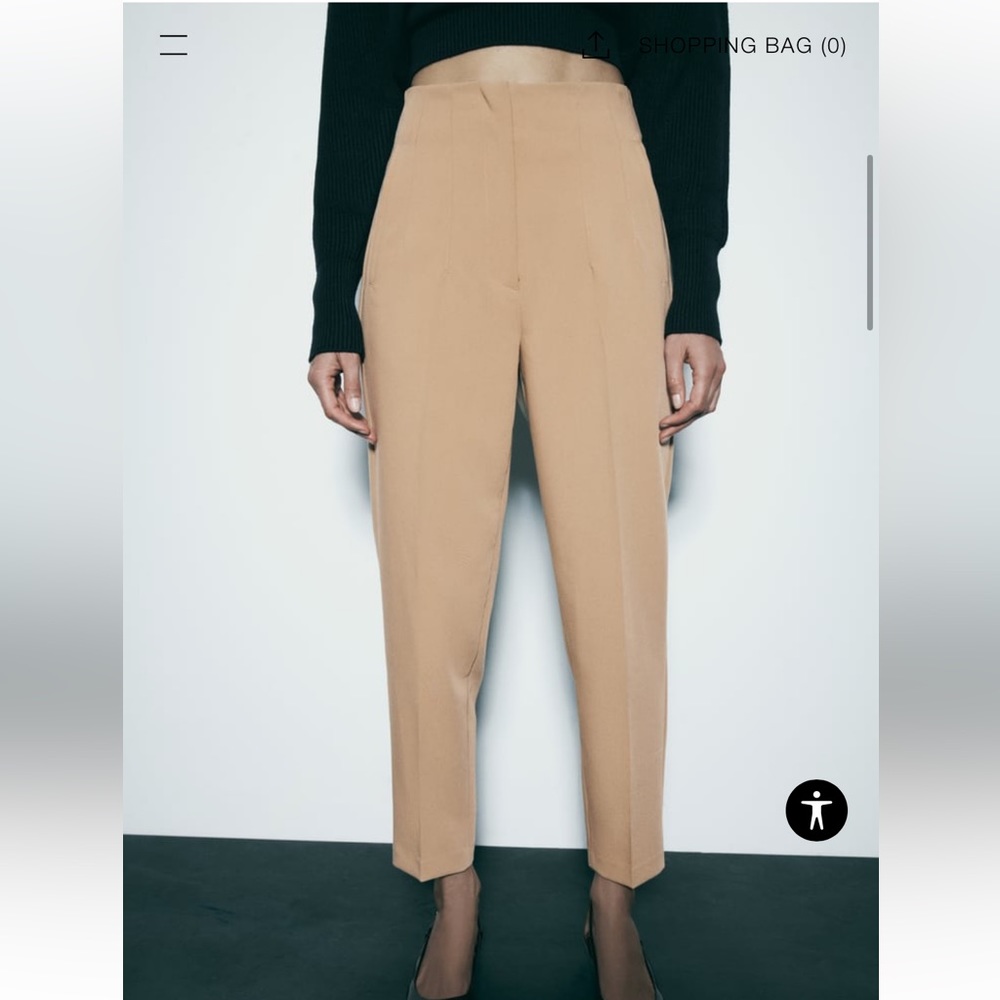 ZARA tan/khaki trousers